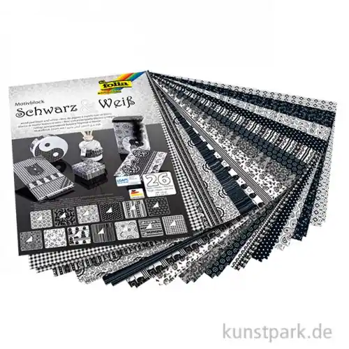 Nur Heute Motivblock Schwarz Weiß, 24 x 34 cm, 26 Blatt