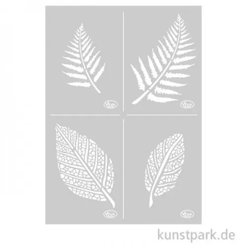 Neue Kollektion Viva Decor Universal-Schablone A4 - Blätter
