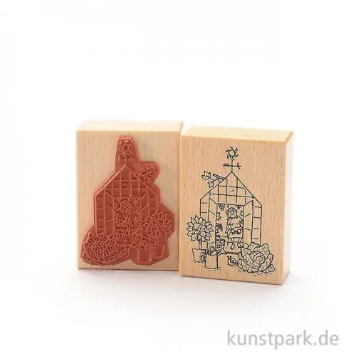 Stempel - Tina - Mädchen im Gewächshaus - 6x8 cm Neuheit