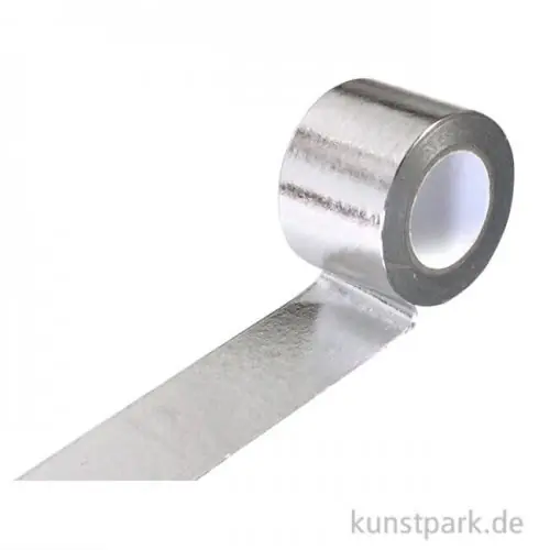 Motiv-Klebeband Washitape - Metallic Silber, 30 mm, 10 m Rolle Meistverkauft