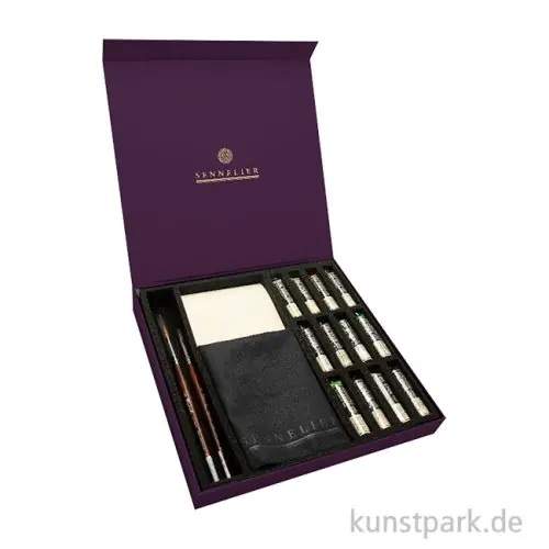 Sennelier Geschenkbox mit 12 Mini Ölsticks, Papier + Pinseln Finale Aktion