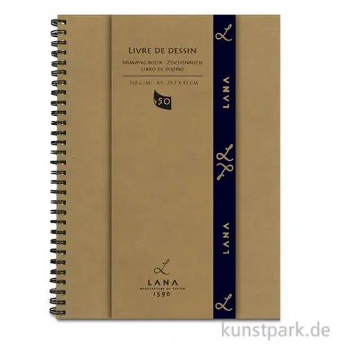 Garantierte Lieferung Lana LIVRE DE DESSIN Skizzenbuch, 50 Blatt, 150g, spiral