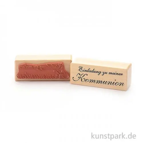 Solange Der Vorrat Reicht Stempel - Einladung zu meiner Kommunion - 3x8 cm