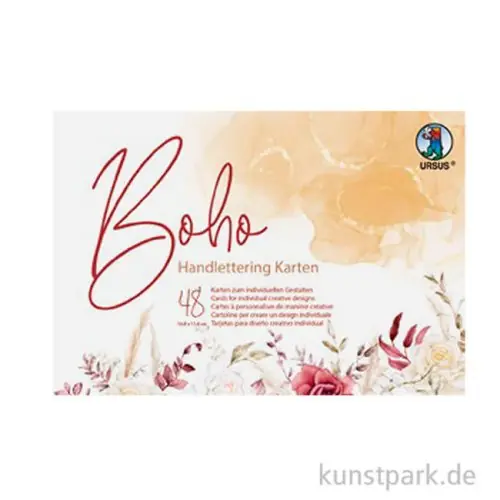 Handlettering Karten in Boho Designs, DIN B6, 48 Blatt, 300g Finale Aktion