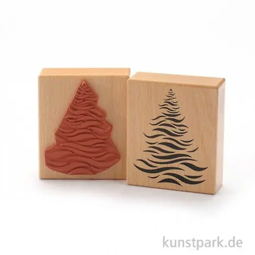 Kracherpreis Judi-Kins Stamps - Weihnachtsbaum in Wellen - 7x8 cm