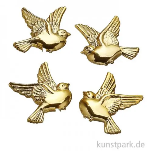Online Kaufen Streuteile - Tauben, ca. 2,5 cm, Gold, 4 Stück