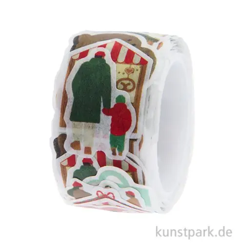 Washi Sticker - Weihnachtsmarkt, 200 Aufkleber Top-Angebot