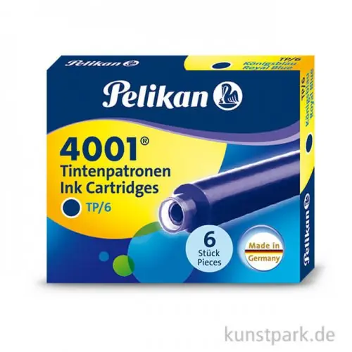 Bestseller Pelikan Tintenpatronen 4001, 6 Stück - Königsblau