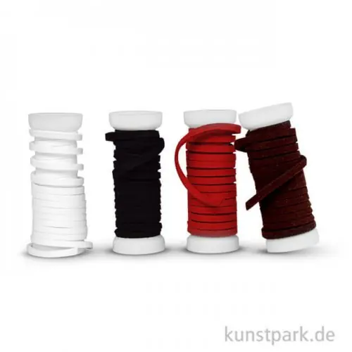 Jetzt Kaufen Kunstlederbänder-Set, 4x1,5m - farbig sortiert