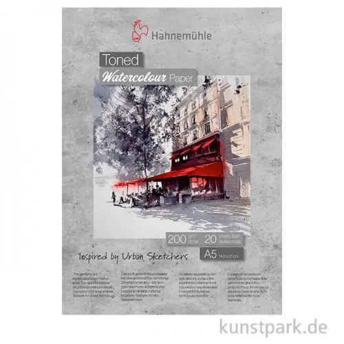 Gleich Bestellen Hahnemühle Toned Watercolour Block Grey, 20 Blatt, 200g