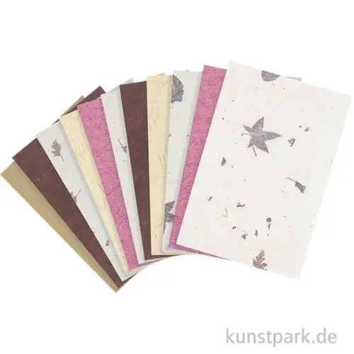 Abverkauf Naturpapiere - Leaves, 23 x 33 cm, 11 Blatt