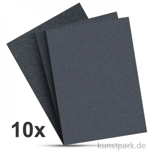 Schleifpapier Set, verschiedene Körnungen, 23 x 28 cm, 10 Stück Hochwertig