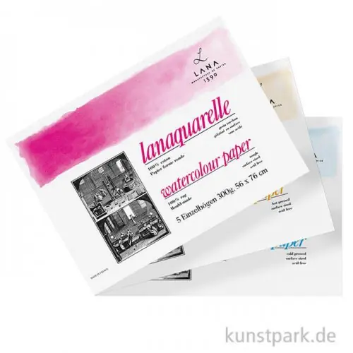 Wochenendangebot Lanaquarelle 5 Einzelbogen, 300g, 56 x 76 cm