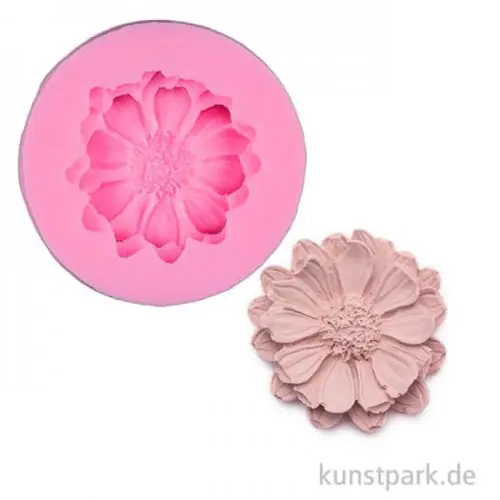 Silikon Gießform - Blume, Durchmesser 5 cm, Höhe 1,4 cm Exklusiv