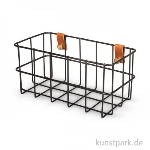 Limited Edition Metall Regal - Korb, Schwarz, mit Befestigung