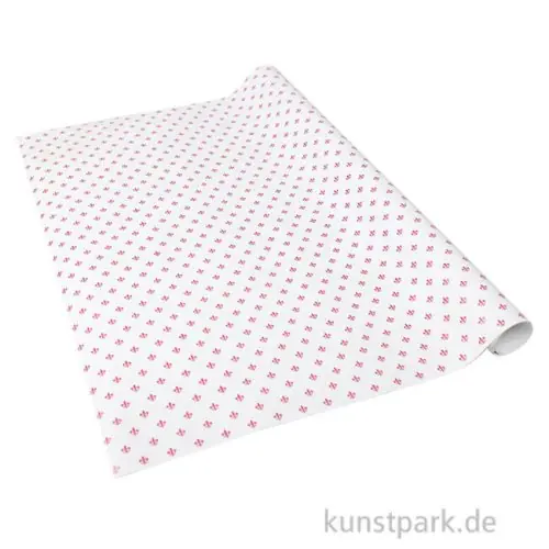 Miniatur Tapete mit Lilien, Rosa Weiß, 50 x 30 cm Highlight