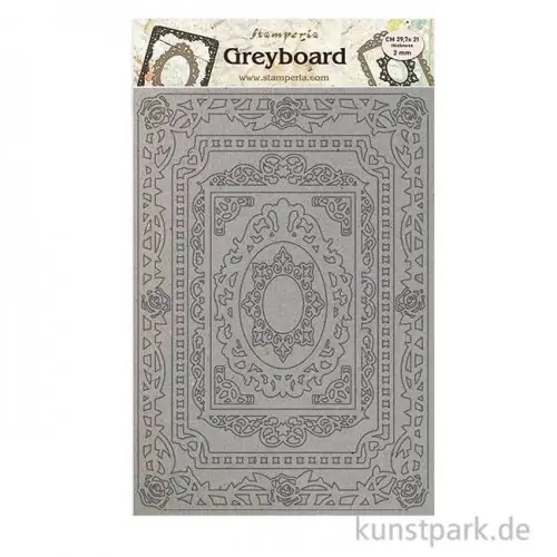 Jetzt Zugreifen Stamperia Greyboard - Atelier Frames, DIN A4, 2 mm