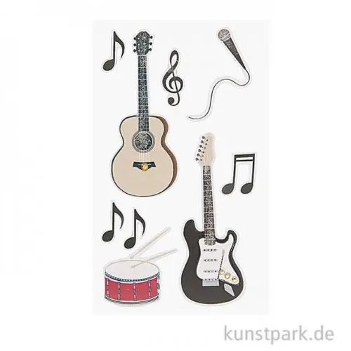 3D Sticker - Rockmusik Sichere Zahlung