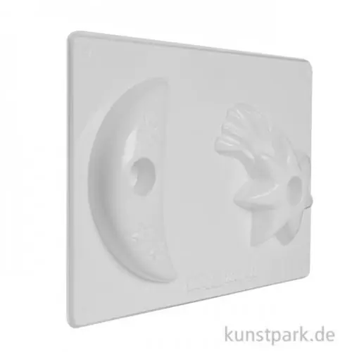 Hochwertig Gießform - Kerzenhalter, Mond und Sterne