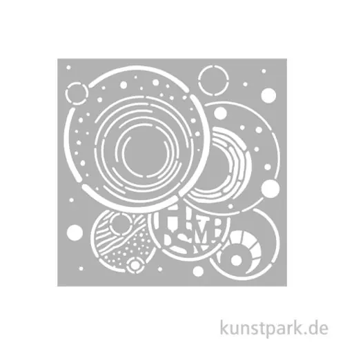 Stamperia Schablone - Furry Friends Vibrant Circles, 12 x 12 cm Premium