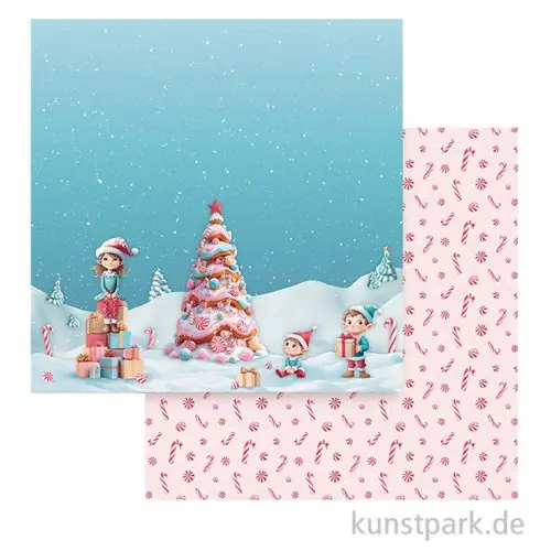 Bestpreis Stamperia Scrappapier - Candy Christmas Tree, 30,5 x 30,5 cm