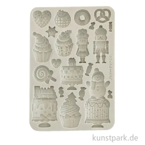 Stamperia Silikon Gießform - Candy Christmas Cakes, A5 Kostenloser Rückversand