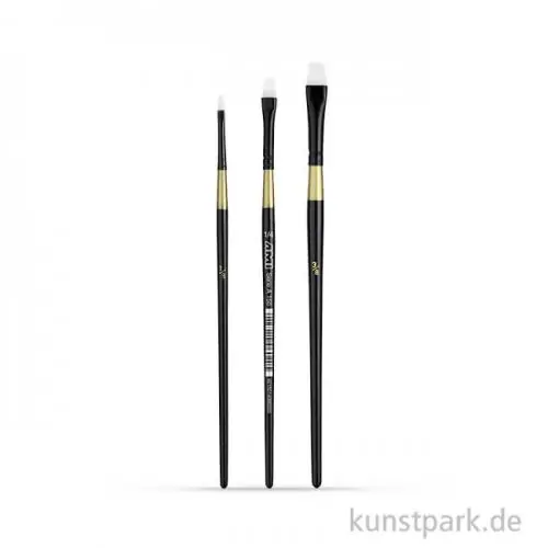 Öl- und Acrylmalpinselset A150, 3 Flachpinsel Sichere Zahlung