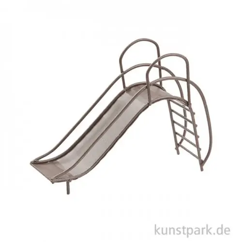 Miniatur Rutsche aus Metall - Braun, 12,5 cm Schneller Versand