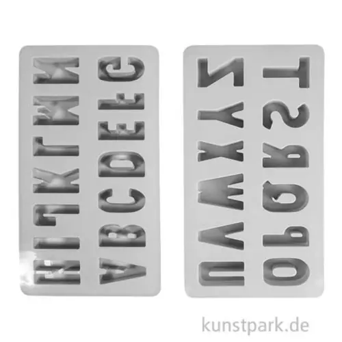 Super-Preis Silikon Gießform - ABC, 2-teilige Form mit 26 Buchstaben