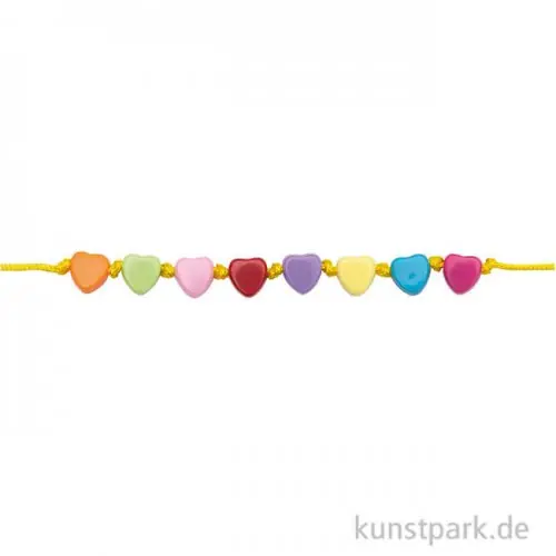 Herz Perlen Mix, Multicolor, 165 Stück Hochwertig