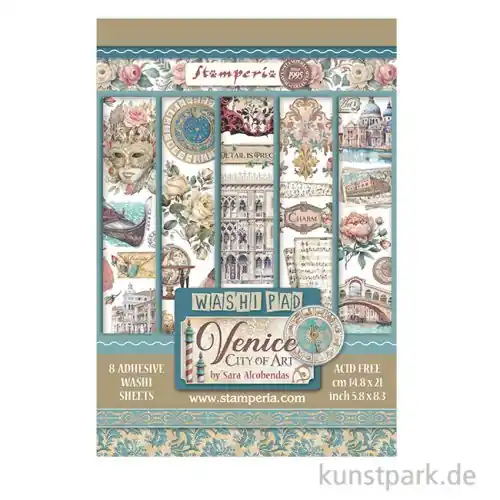 Stamperia Washi Pad - Venice City of Art, 8 Blatt, A5 Sonderangebot