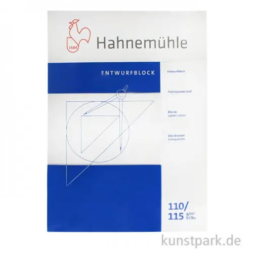 Finale Aktion Hahnemühle TRANSPARENT Entwurfblock, 60 Blatt, 110g