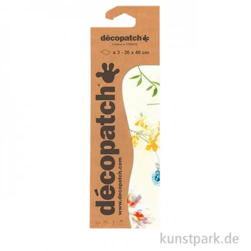 Bestseller DECOPATCH Papier 851 Blumen, 3 Stück