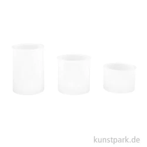 Silikonform Set - 3 Kerzenhalter, Höhe 40 / 58 / 78 mm Ausverkauf