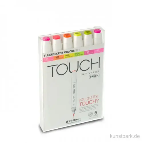 Preiswert TOUCH BRUSH Marker Set 6er - Flourescent