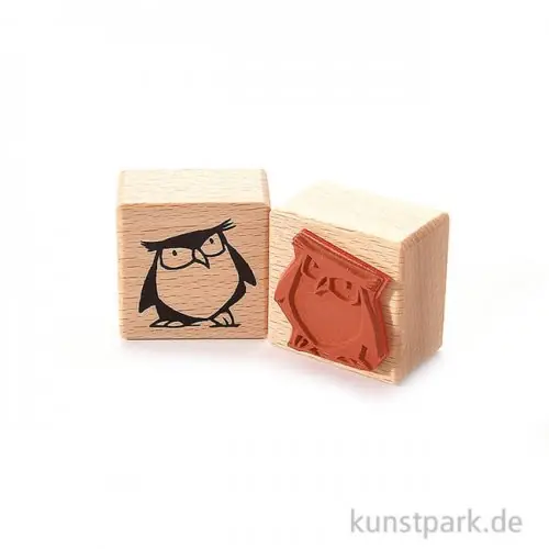 Stempel - Eule, 4 x 4 cm Sichere Zahlung
