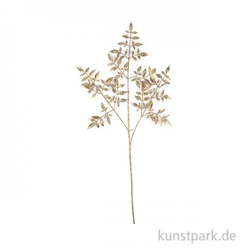 Akazienzweig Glitter Champagner, 74 cm, 2 Stück Limited Edition