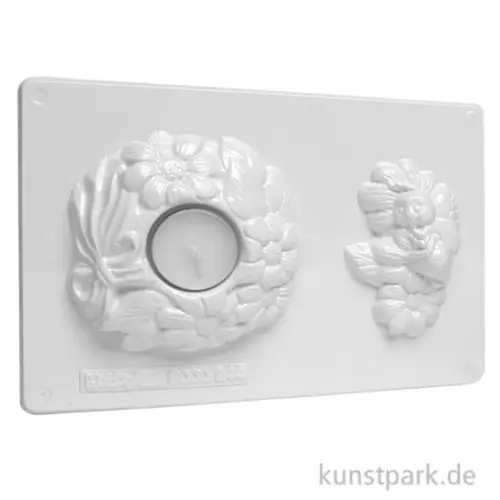 Gießform - Kerzenhalter, Blumen + Biene Mega-Angebot