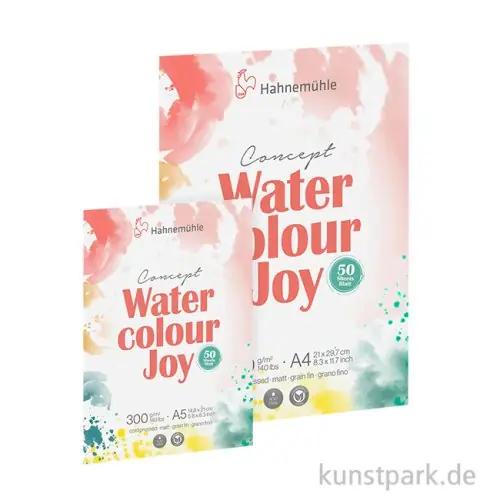 Hahnemühle Aquarellpapier, Concept Watercolour Joy, 50 Blatt, 300g Billig
