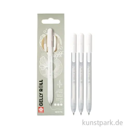 Jetzt Kaufen Sakura Gelly Roll 3er Set, Retractable, Weiße Gelstifte
