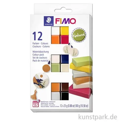Saisonangebot FIMO soft Modelliermassen Set - Natural Colours, 12 x 25 g