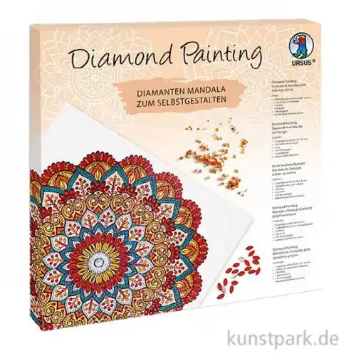 Diamond Painting Set - Mandala 6, 30 x 30 cm Kostenloser Versand