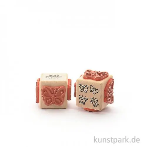 Stempel - 4 Schmetterlinge - Würfel Weltweiter Versand