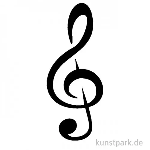 Bodypainting-Schablone - Notenschlüssel Saisonangebot