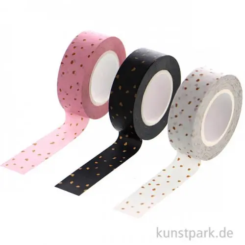 FILOFAX Washi Tape Set - Confetti, 3 Stück, je 5m Sonderaktion