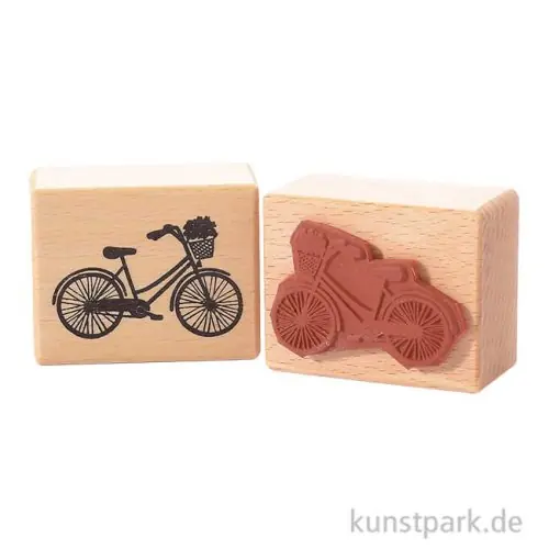 Stempel - Fahrrad mit Blumenkorb, 4 x 5 cm Jetzt Bestellen