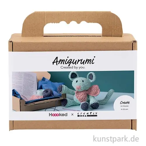 DIY Häkelset - Amigurumi Maus, Mint Abverkauf