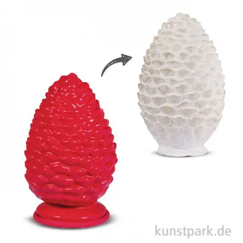 Kostenloser Rückversand Latex-Gießform Pinienzapfen, 9,5x15 cm