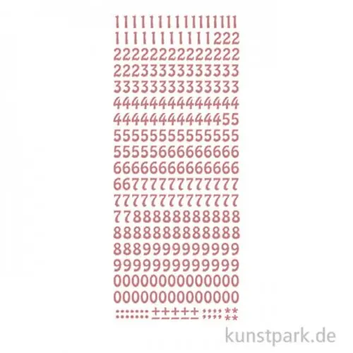 Neu Kreativ Sticker - Zahlen 1, Kupfer, 10 x 23 cm