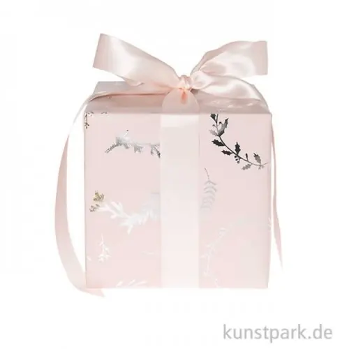 Geschenkpapier - Nostalgic Pastell, Rosa, Kränze, 200 x 70 cm Limited Edition